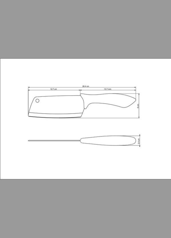 Кухонна сокирка Affilata 127 мм Black (23658/105) Tramontina (292310515)
