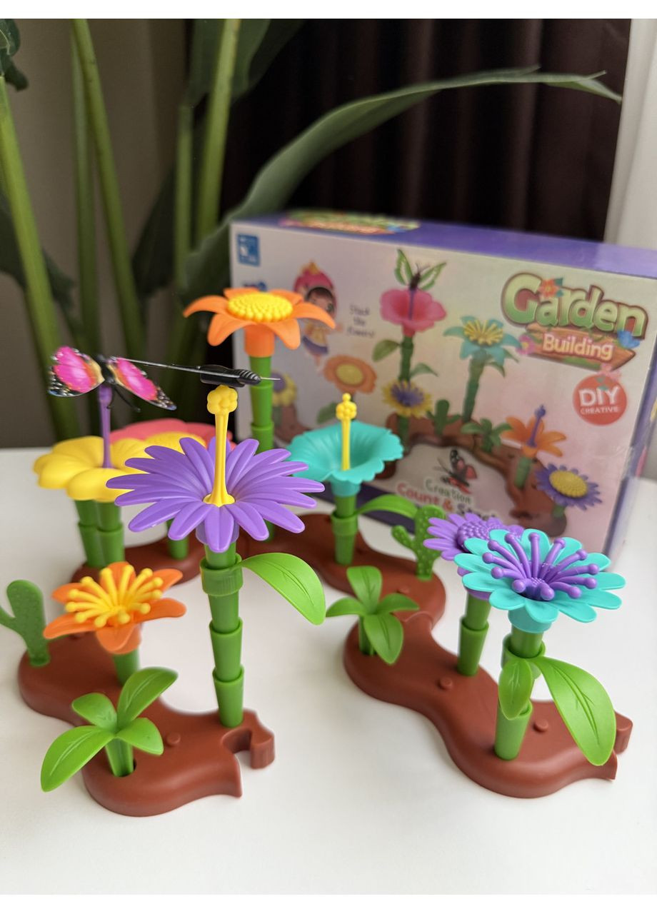 Конструктор Garden Building Цветочный сад 54 элемента No Brand (364553107)