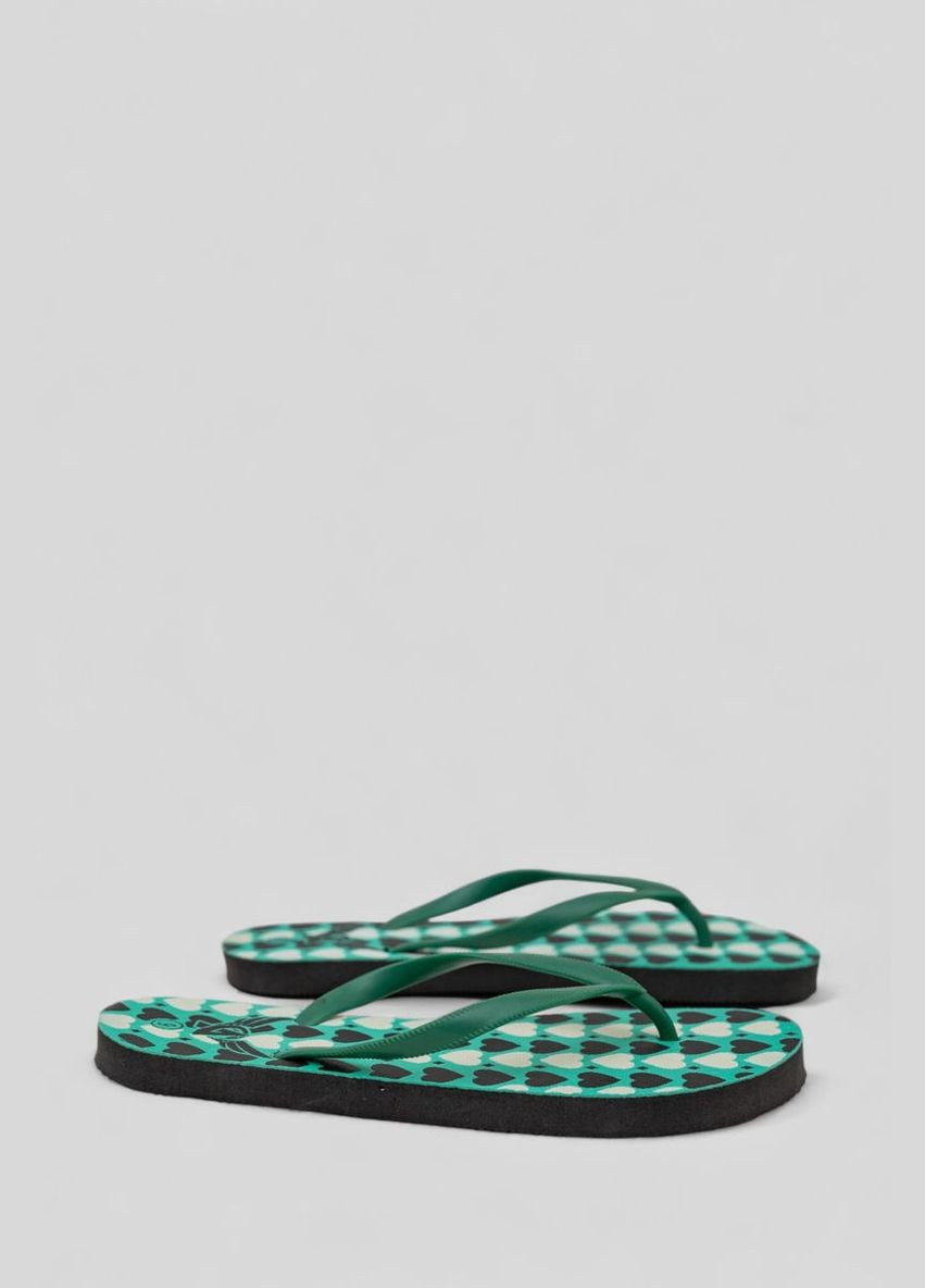 Зеленые пляжные вьетнамки женские Ager