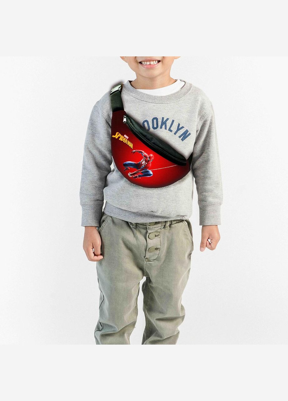 Сумка-бананка дитяча Спайдермен Людина-павук "Spiderman" з принтом, 32х15см, сумка для хлопчика через плече No Brand (306438405)