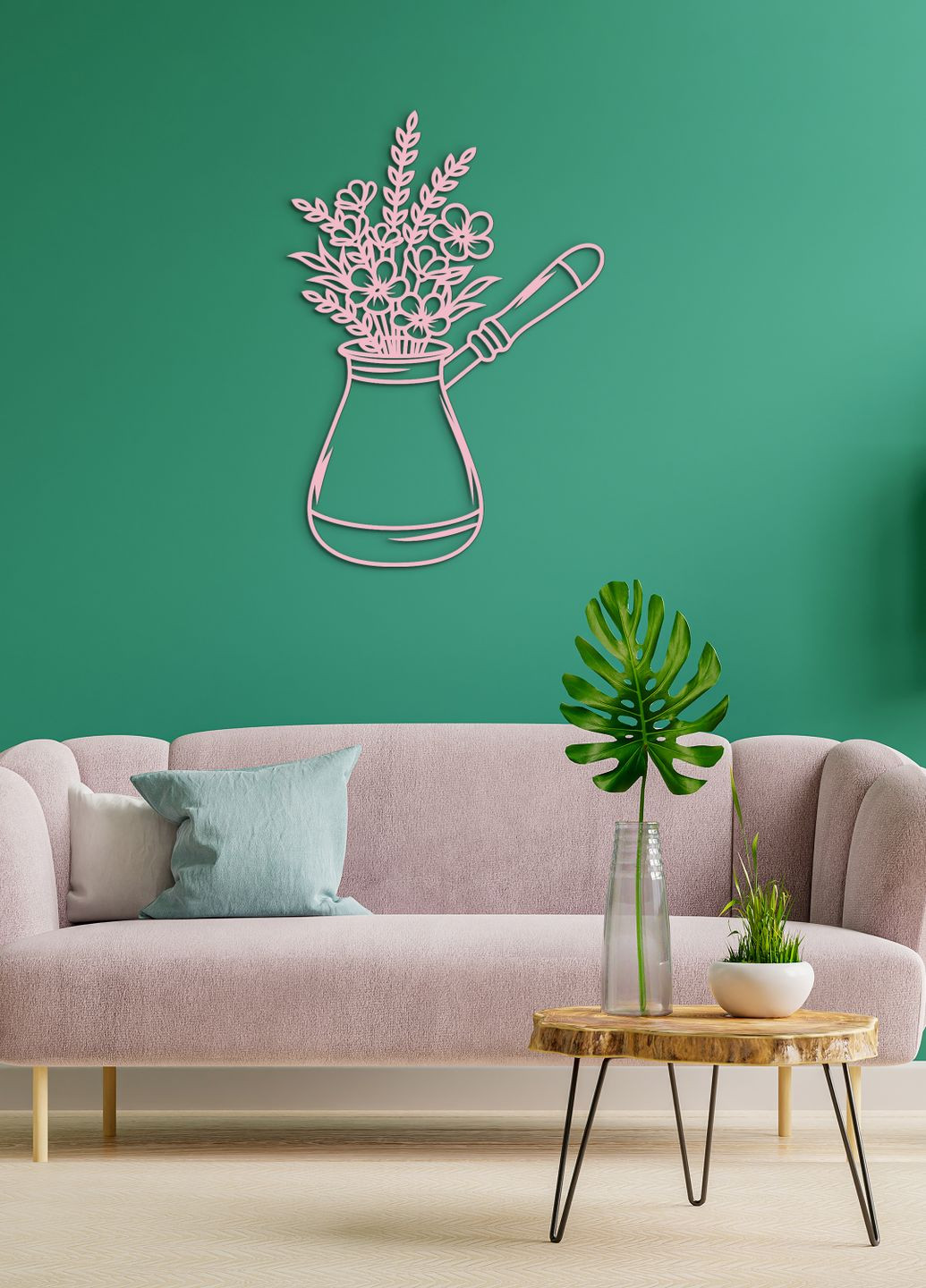 Современная картина на кухню, декоративное панно из дерева "Кофе в турке", оригинальный подарок 40х28 см Woodyard (292013716)