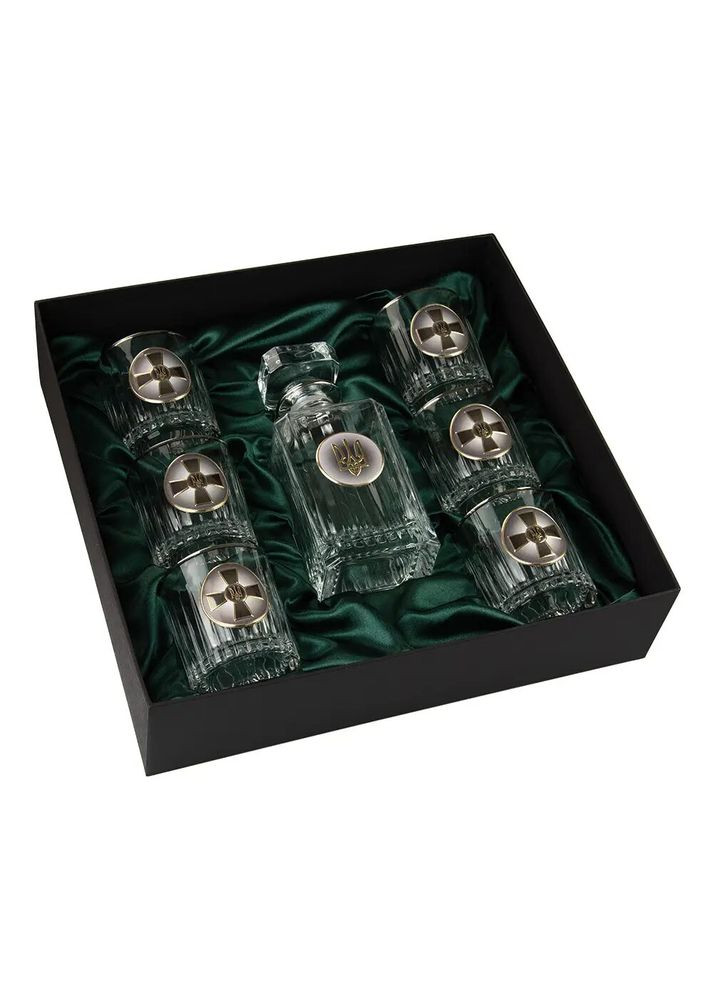 Набор для виски "ВСУ" графин и 6 бокалов хрусталь платина (GPB7VSU2PGD) Boss Crystal (302666401)
