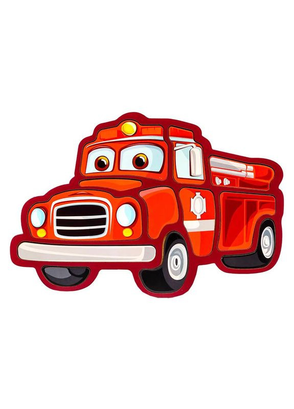 Детский пазл-вкладыш "Пожарная машина" Puz-22967, 12 элементов PuzzleOK (362589463)