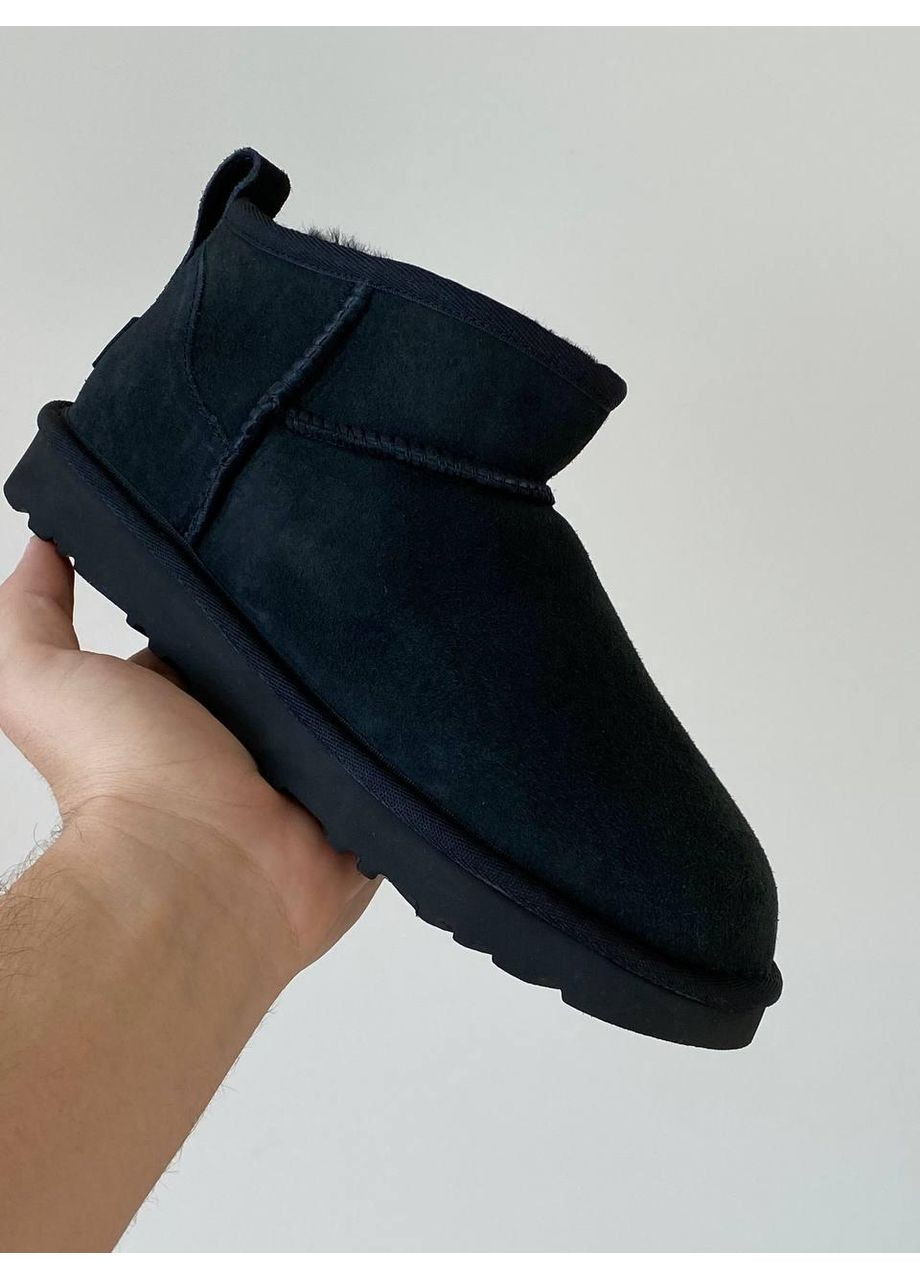Уггі Жіночі UGG Ultra Mini Black (Замша) (366197079)