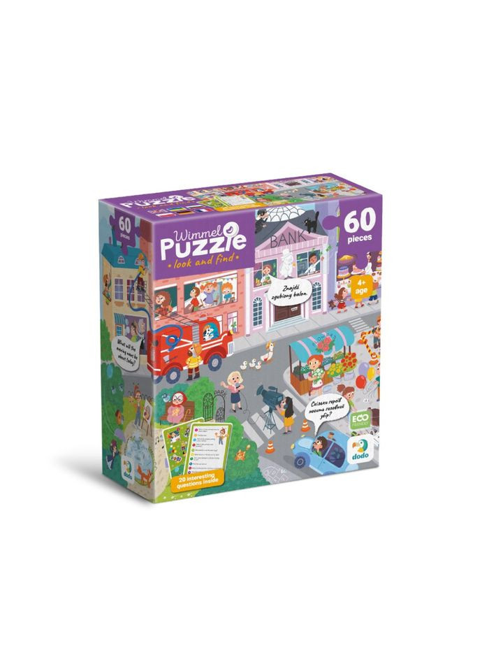 Дитячий віммельпазл "Містечко професій" 300662, 60 елементів DoDo Toys (367971109)