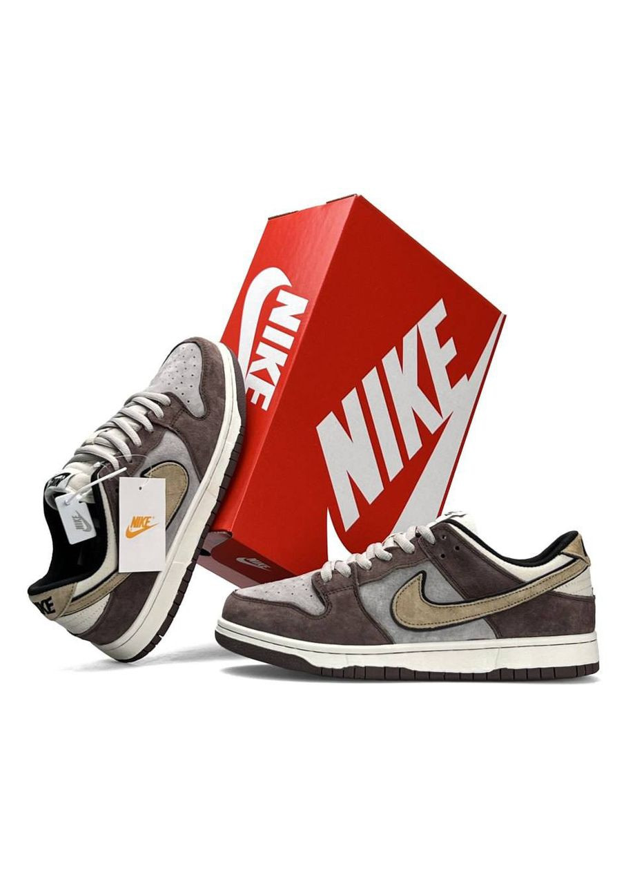 Коричневі Осінні кросівки чоловічі nike No Brand SB Dunk 991 Brown Grey