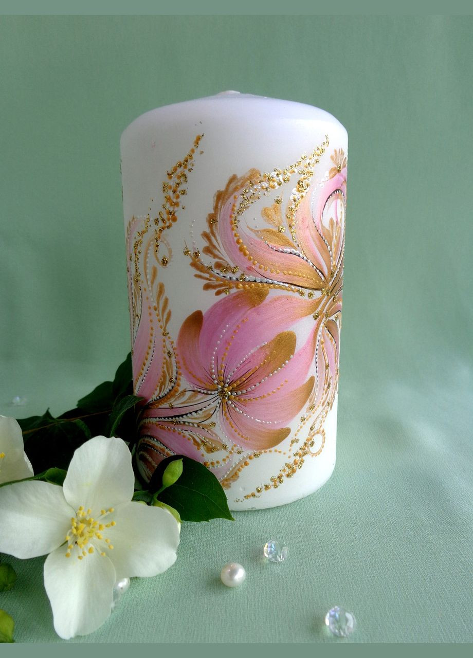 Весільні Келихи з оригінальною ручним розписом "Рожевий тюльпан" No Brand (349843214)