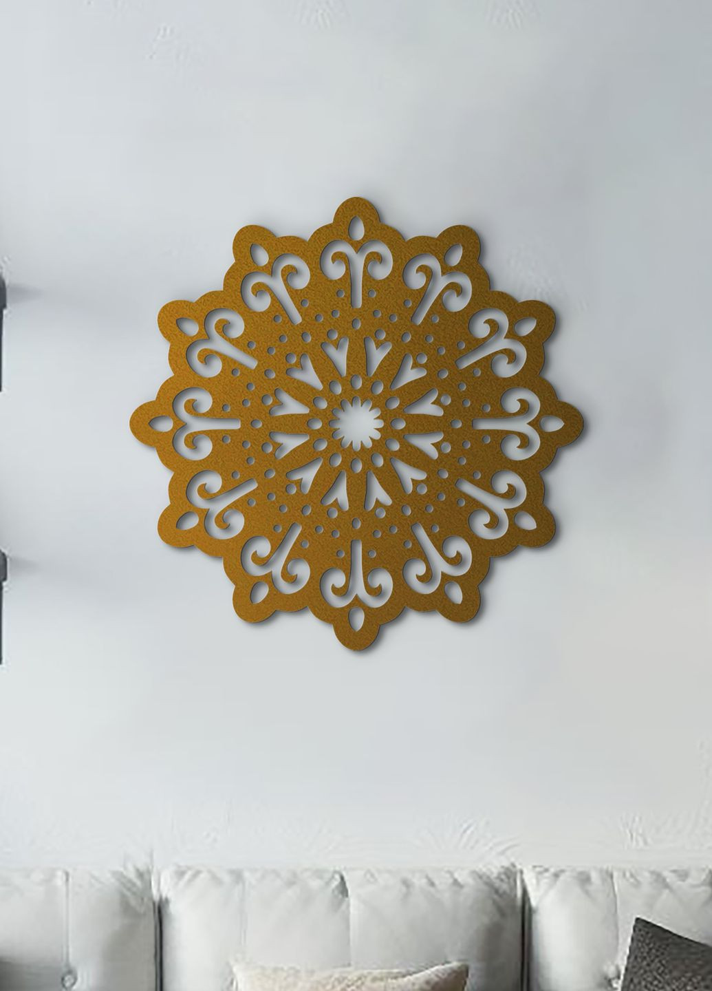 Деревянный декор для дома, интерьерная картина на стену "Цветочная мандала", декоративное панно 70х70 см Woodyard (291412137)