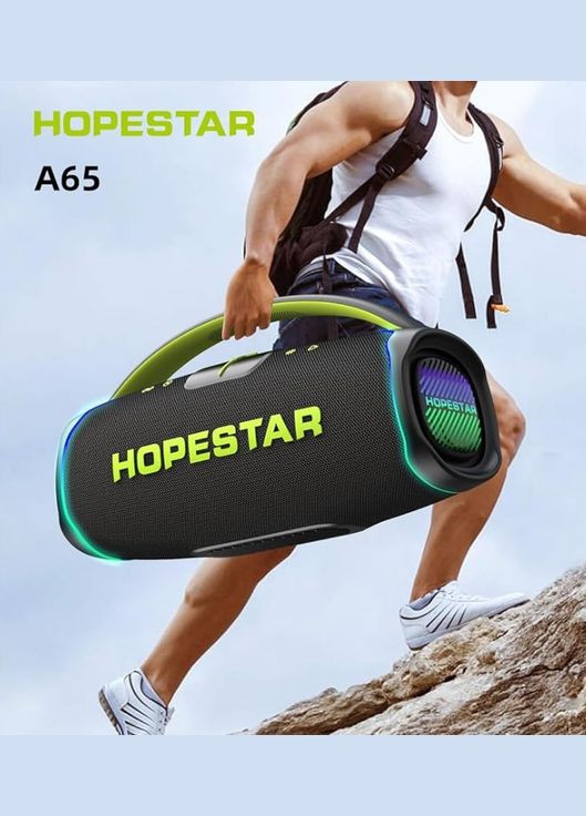 Бездротова акустика Bluetooth 300 Вт мікрофон 30000 мАг чорний (2390000016) Hopestar A65 (341089761)