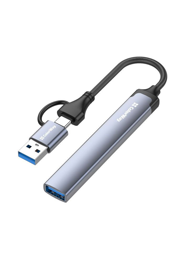 USB-хаб USB Type-A/USB Type-C 4-в-1 (CW-HUB06) Colorway (336951502)