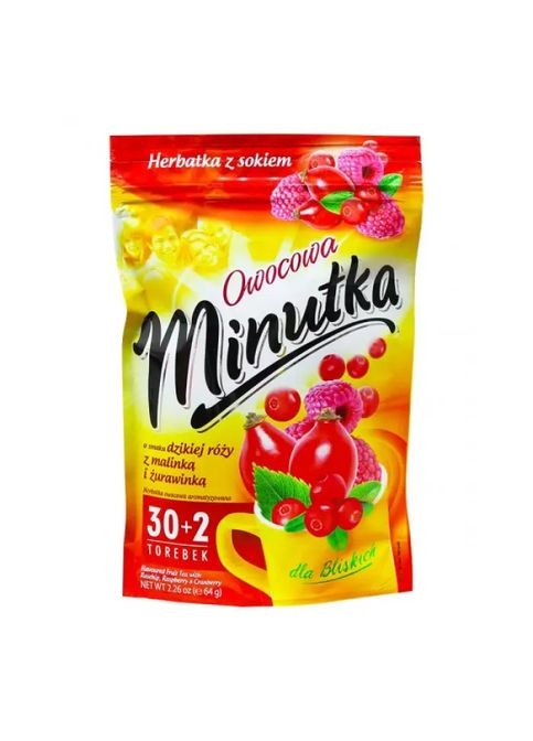 Чай фруктовый с шиповником, малиной и клюквой в пакетиках, 64 г (32 штх2 г) No Brand (366667992)