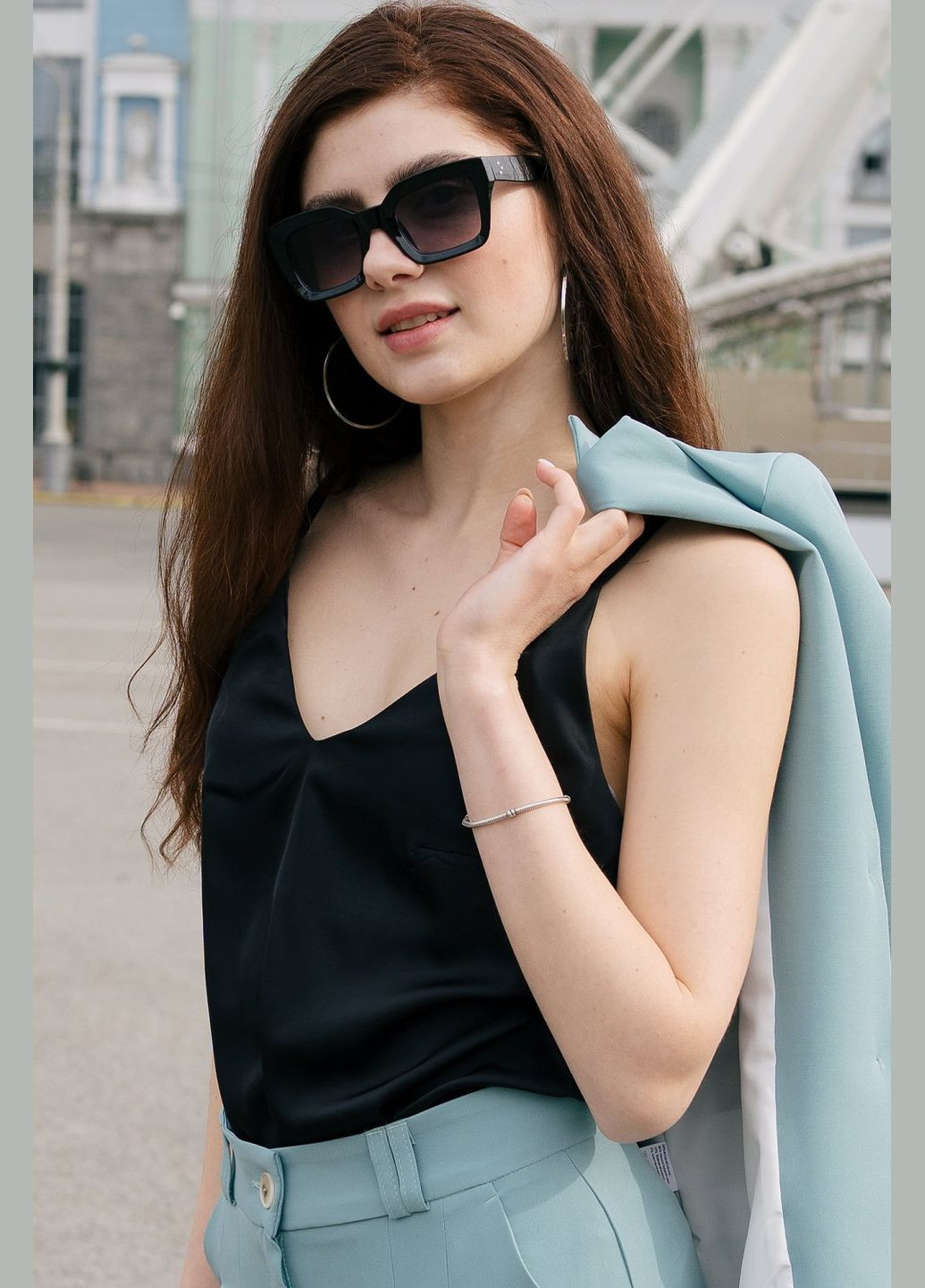 Жіноча шовкова майка на бретелях (ll213930090) LadyLike — 333341863