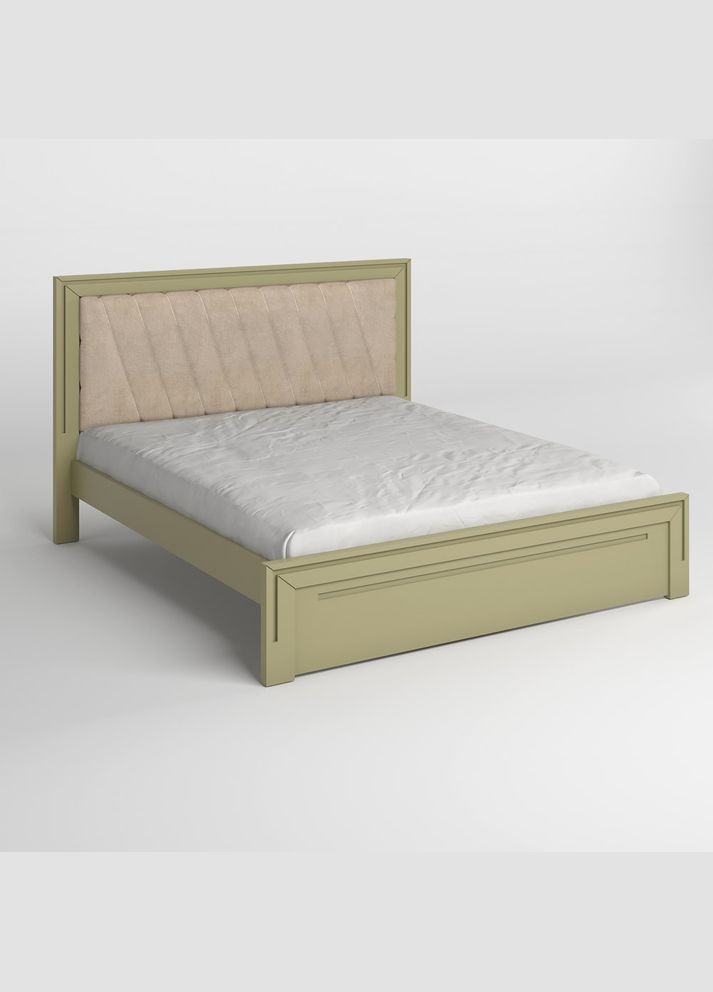 Односпальне дерев'яне ліжко Торонто Т6 (RAL1020)/Аляска 23 (бежевий) 90х190 см (MBG-9764) Mebigrand (366085984)