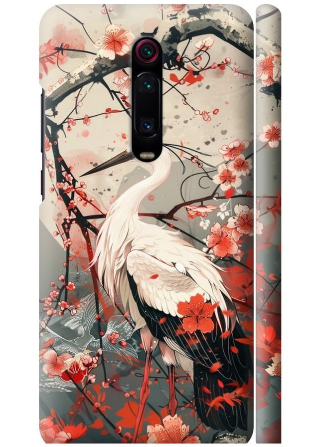 3D пластиковий матовий чохол 'Лелека у цвіту сакури' для Endorphone Xiaomi Mi 9T Pro (291423532)