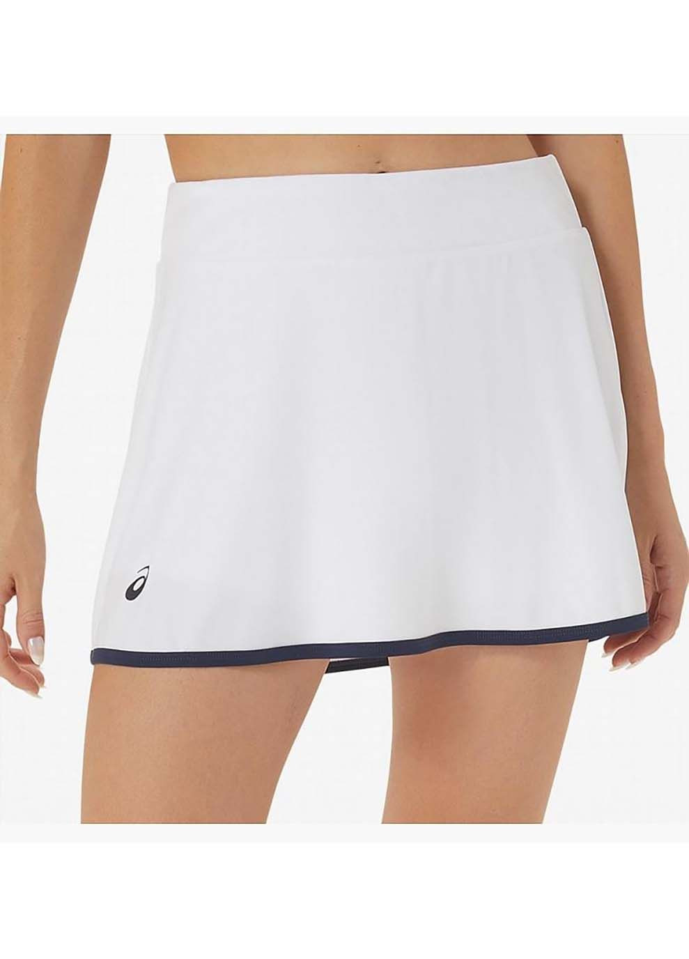 Белая однотонная женская юбка-шорты court skort белый Asics