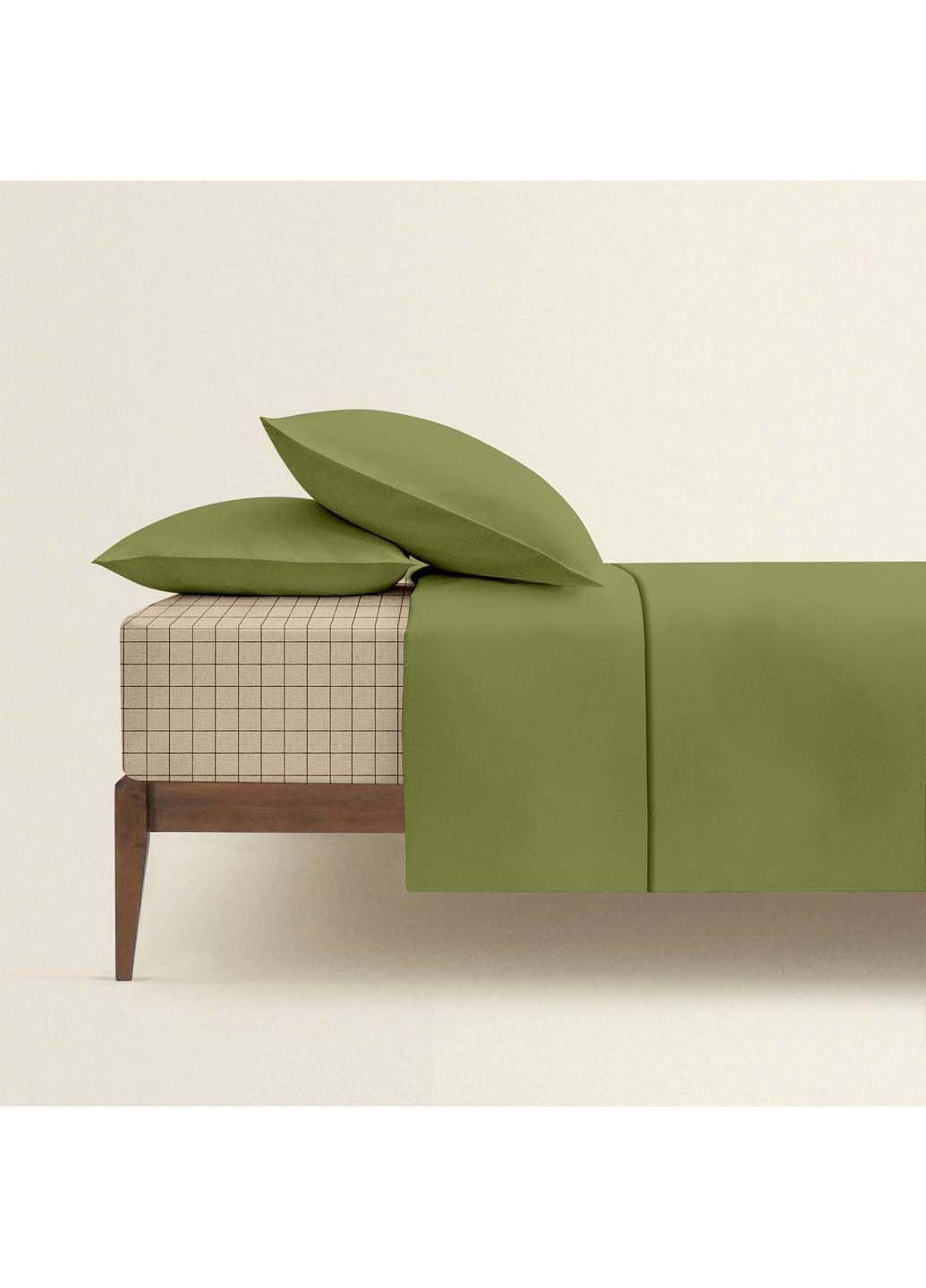 Полуторна постіль з простирадлом на гумці Avocado CS1 160х220 см Cosas (307386908)