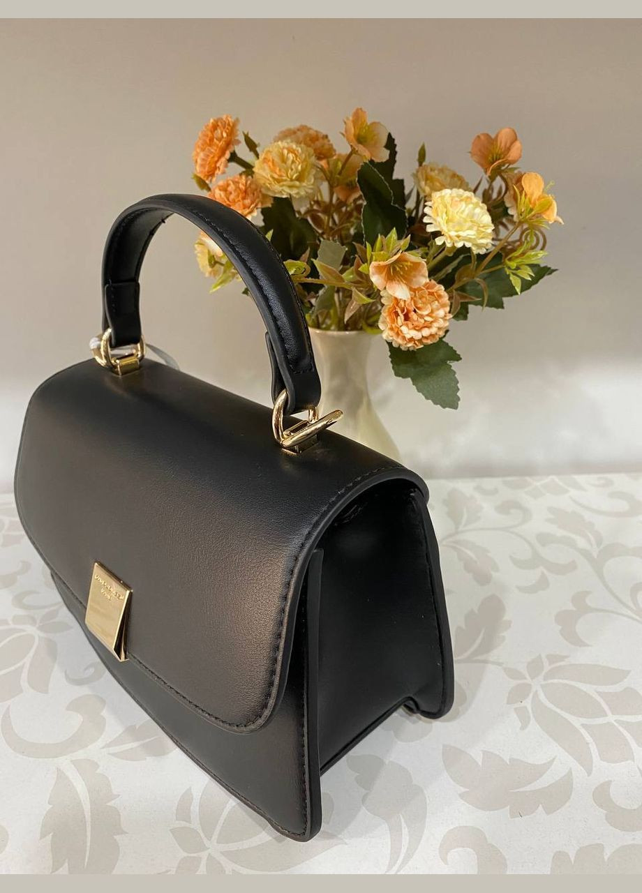 Маленька жіноча сумка з еко-шкіри чорного кольору 31925 Fashion (338188072)