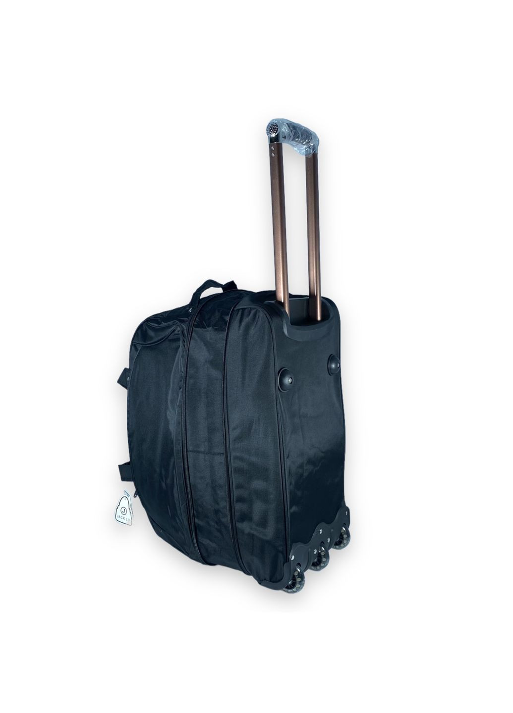 Дорожня сумка на колесах, з розширенням, 1 відділ, фронтальна кишеня, розмір: 60*38(50)*33 см, чорна Jack Lu (286421682)