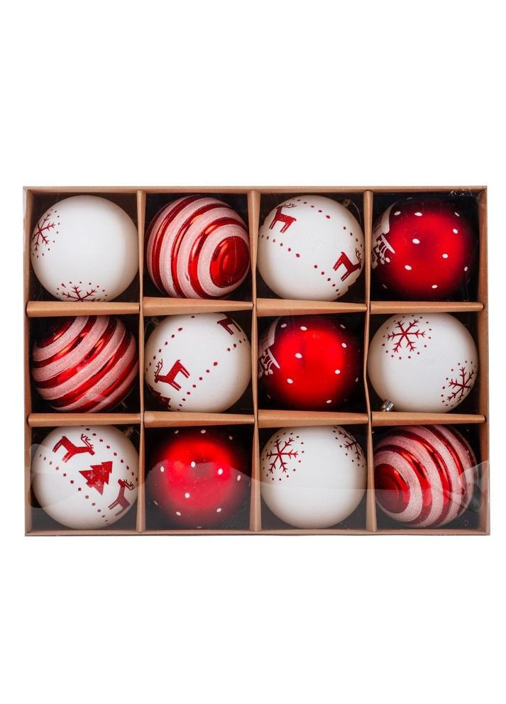 Набір ялинкових куль Казкова ніч 12 шт, 10 см ELISEY (366321377)