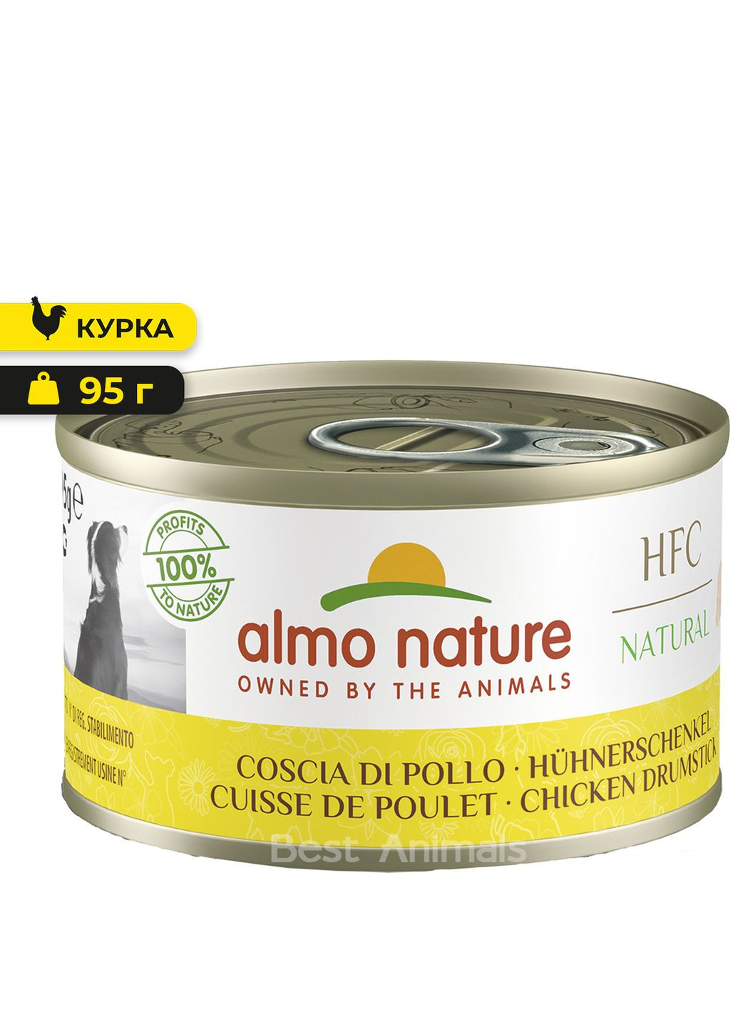 Влажный корм для собак HFC Natural Альмо Натюр с куриной голенью консерва 95 г (8001154125153) Almo Nature (362702321)