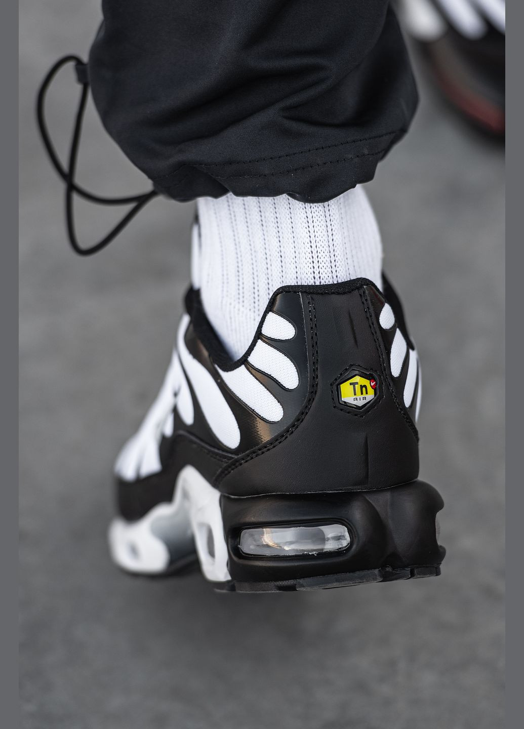 Кроссовки женские и мужские Nike Air Max TN Plus black white | Найк Аир Макс ТН Плюс черно-белые No Brand чёрно-белые демисезоны (315483012)