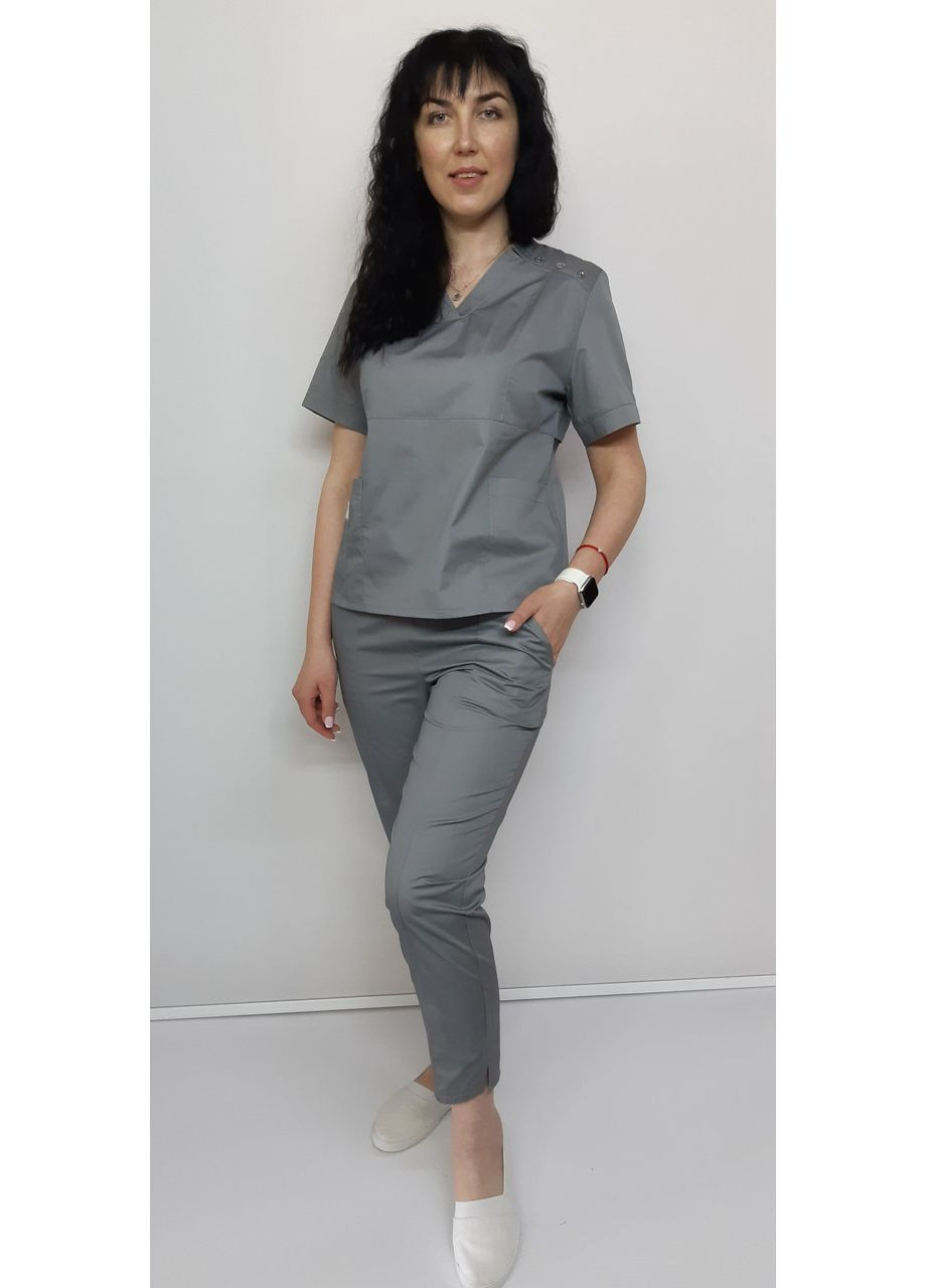 Костюм жіночий медичний Голд стрейч-котон укорочені брюки 54, No Brand (361360416)