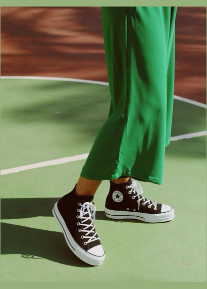 Чорні кеди chuck taylor all star lift hi black 37 No Brand