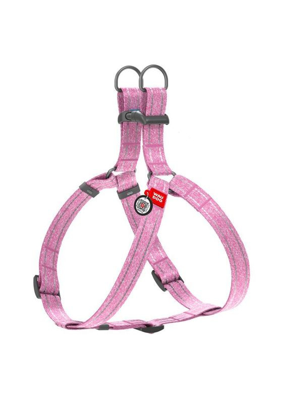 Шлея світло-відбиваюча для собак з відновленої бавовни WAUDOG Re-cotton - 1,5х40-55 см Collar (368192557)