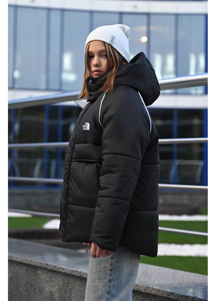 Черная зимняя зимняя куртка оверсайз — замер в описании DK/DL Мода без кордонів