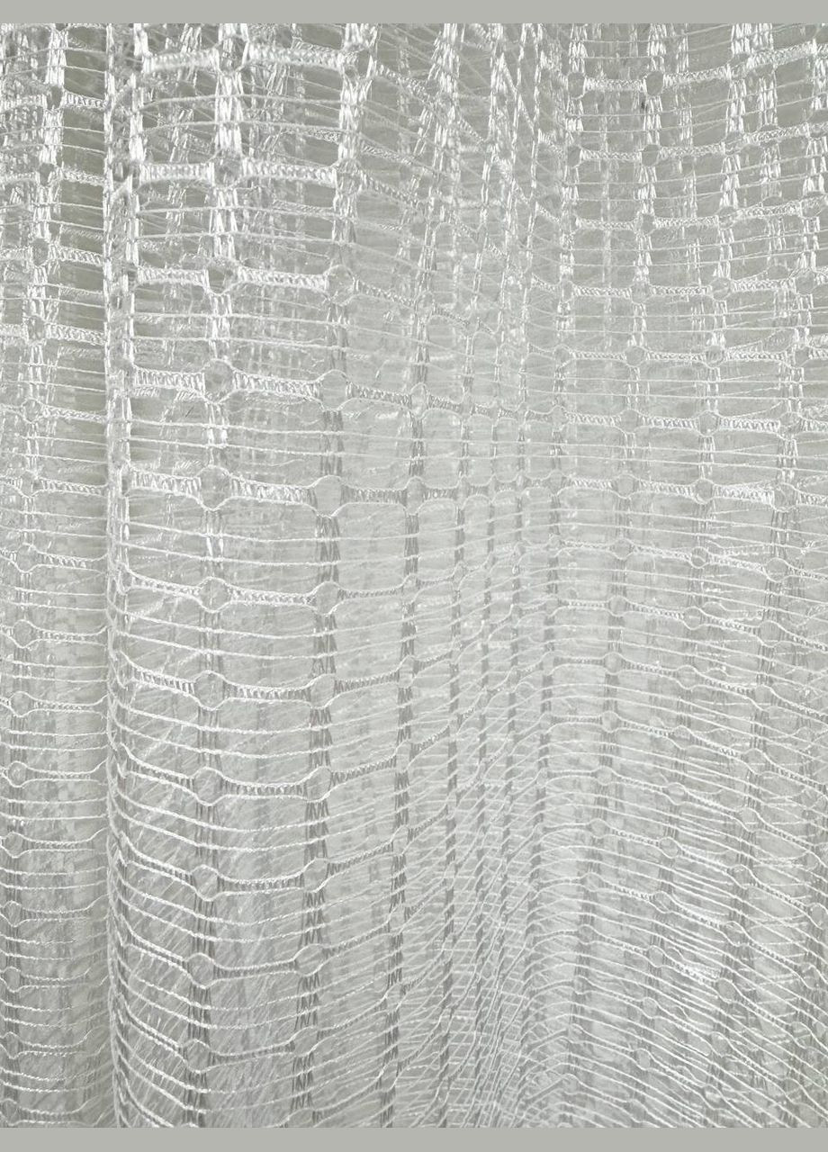 Готовый короткий тюль сетка на тесьме 250х120 см белый. No Brand (316034487)