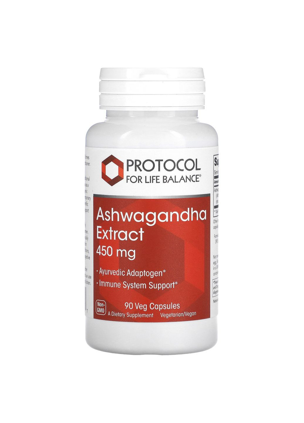 Ашваганда, Ashwagandha, Protocol for Life Balance, екстракт, 450 мг, 90 рослинних капсул Planetary Herbals (322067053)