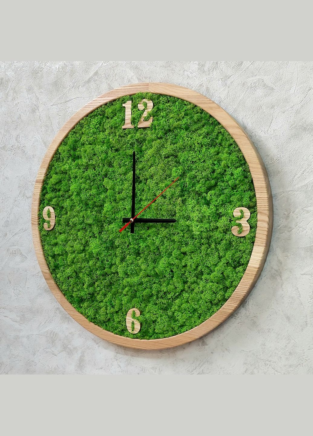 Часы настольные с мхом Украина. Флаг Украины Wood One (315725354)