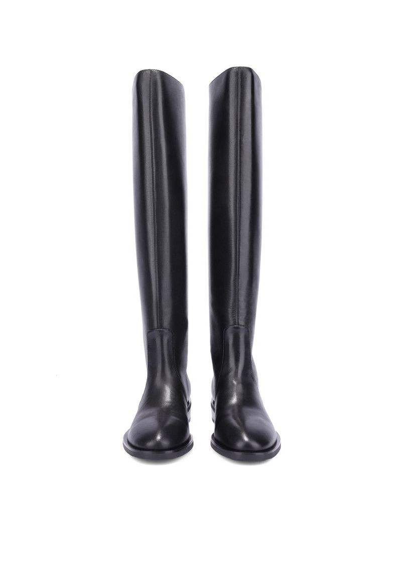 Осенние женские сапоги ft2423-201-1 черная кожа Attizzare