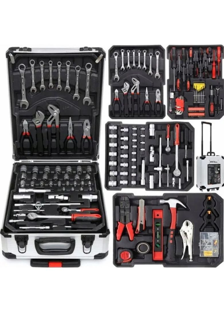 Набір ручних інструментів Krafftec в кейсі, 499 деталей для побутових та автомобільних робіт (2104618858) No Brand (370605066)