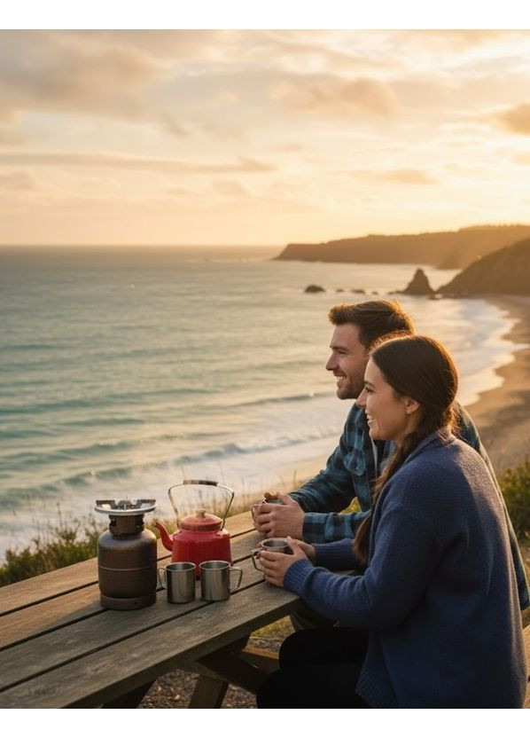 Переносной газовый баллон с горелкой 8 л для приготовления пищи на природе (2104618758) No Brand (367056676)