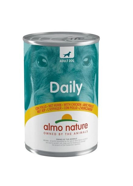 Вологий корм для собак Daily Menu з куркою 400 г 8001154123814 Almo Nature (277232795)