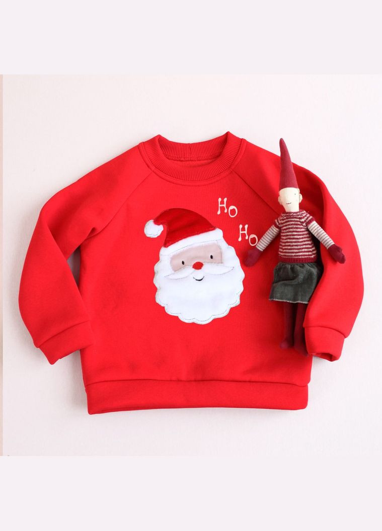 Теплый новогодний свитшот с Дедом Морозом унисекс Ladan (301026517)