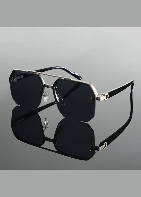 Очки солнцезащитные мужские затемненные, под ретро. No Brand (323222611)