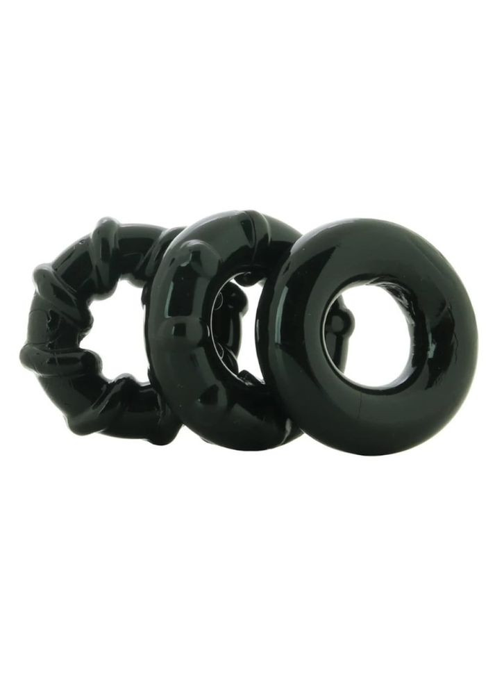 Набор эрекционных колец Renegade Dyno Cock Rings, черные, 3 шт Ns Novelties (331171477)