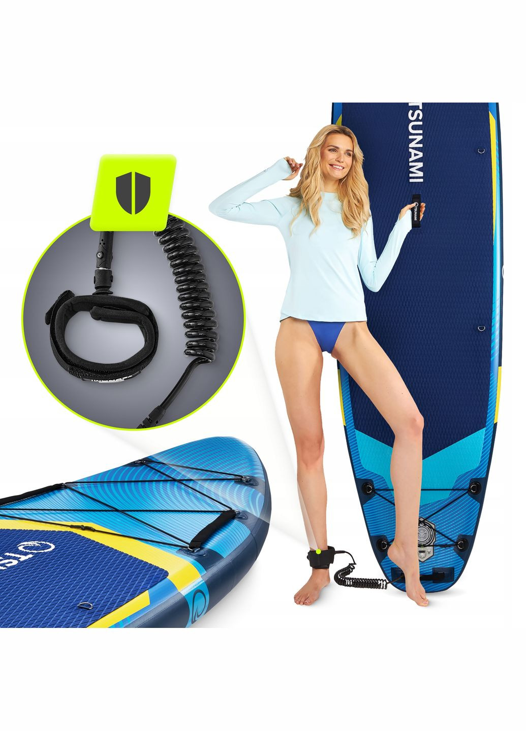 Надувная SUP доска PRO 350 см с веслом T13 () TSUNAMI P-5905973405614 (332998601)