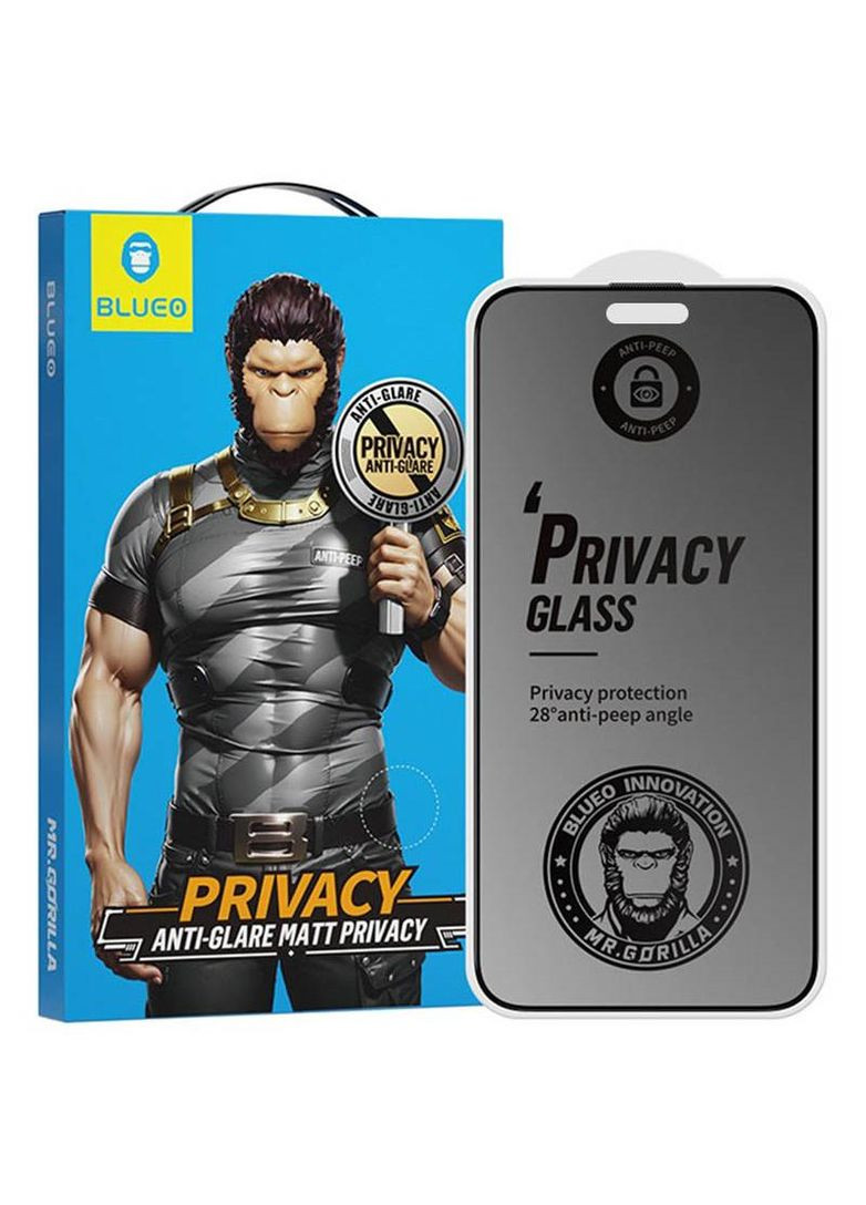 Защитное 2.5D стекло Full Cover Anti-Peep Matte для Apple iPhone 13 (6.1") Blueo (294338912)