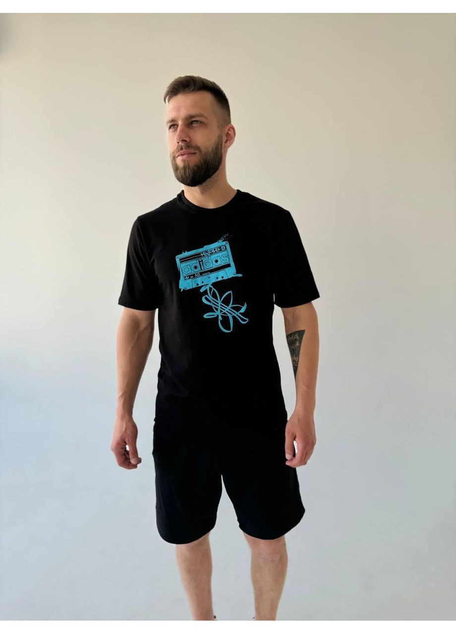 Чорна футболка чорна No Brand Футболка