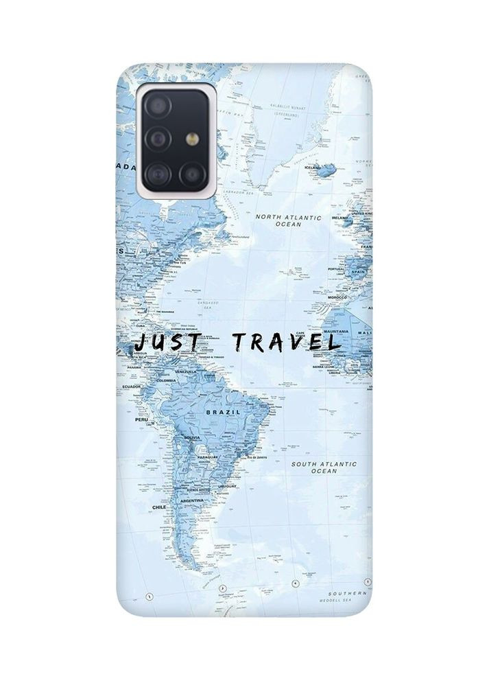 Матовый чехол с черными боками на Samsung Galaxy A71 / A715:: Путешествия. Карта (принт 323) Creative (360692678)