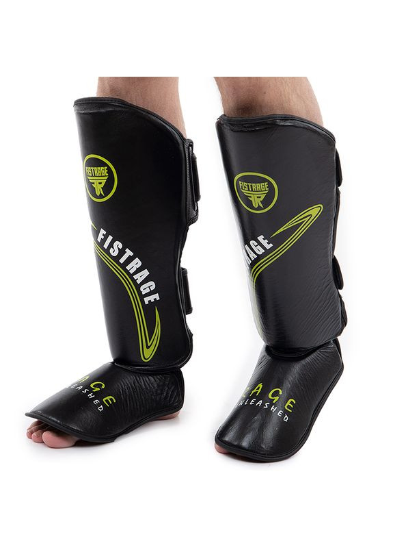 Захист гомілки та стопи для єдиноборств Fistrage VL-8496 Чорно-зелений, (37508167) FDSO (324432032)