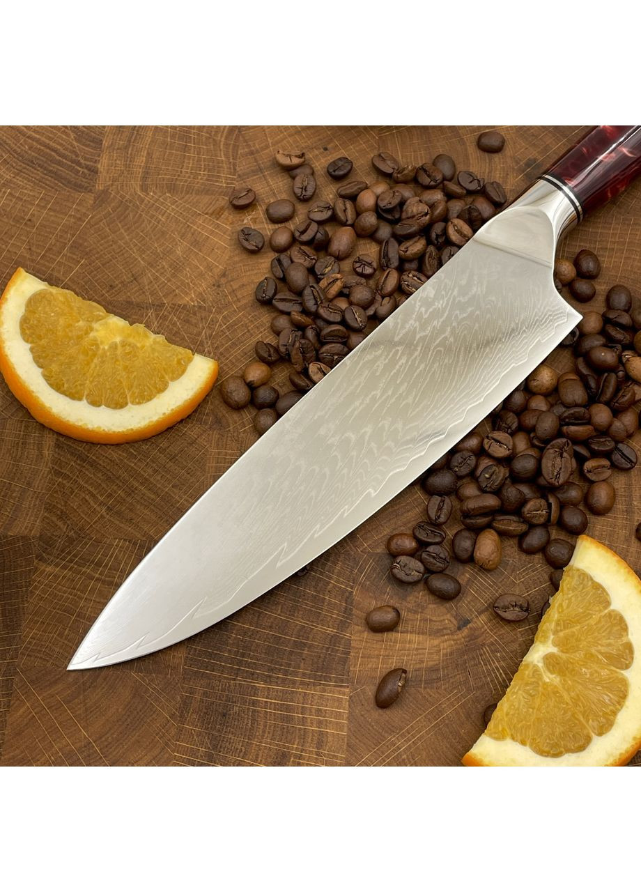 Нож кухонный Шеф (VG-10, Red Brown) No Brand (362488856)