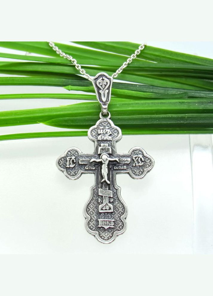 Срібний християнський підвіс "Хрестик 11" No Brand (350667143)