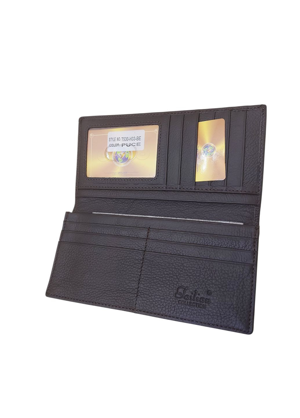 Стильный мужской кожаный купюрник из натуральной кожи коричневый Kaiza Т 530 Н 33 Puge (346268597)