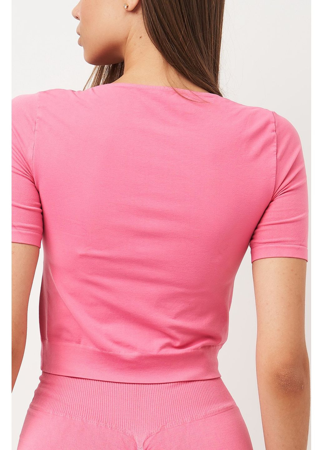 Топ безшовний з короткими рукавами Crop T-Shirt Giulia — 365858826