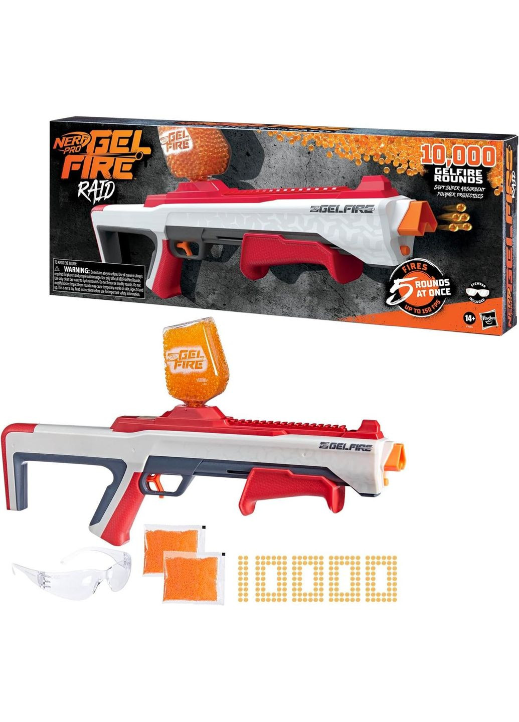 Бластер NERF Gelfire Raid Blaster Дробовик Нерф О Гельфайре Рейд шарики орбизы Оригинал Hasbro (365251445)