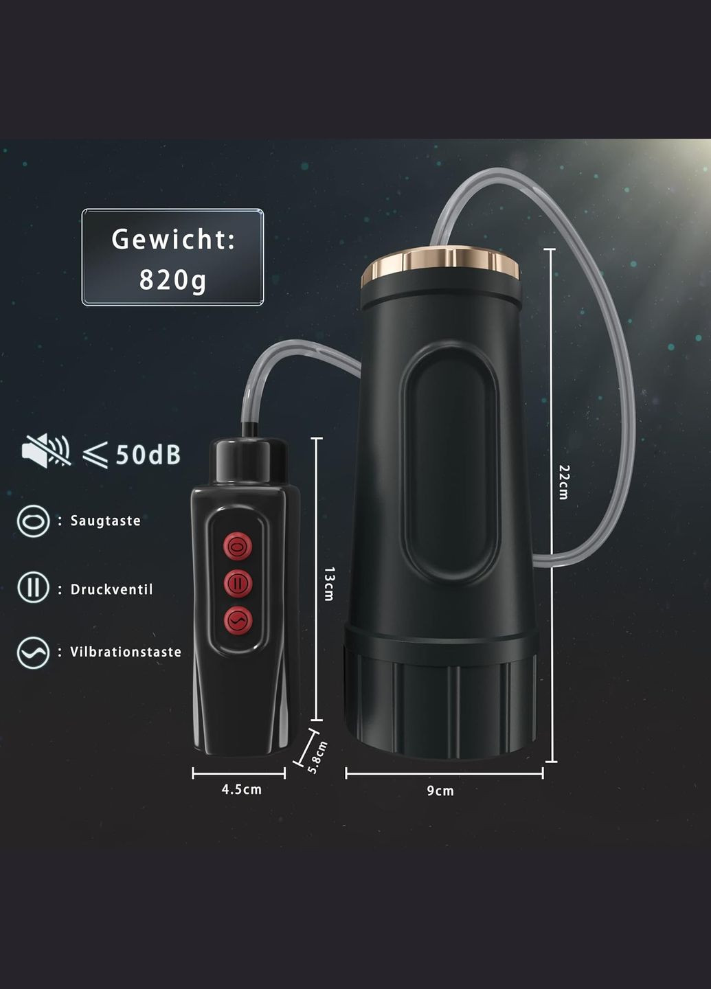 Мастурбатор для чоловіків, штучна вагіна з дистанційним керуванням,чорний Unbranded (316223620)